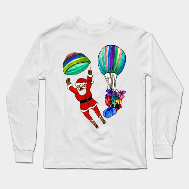 Santa clause 3 Long Sleeve T-Shirt by The artist of light in the darkness 